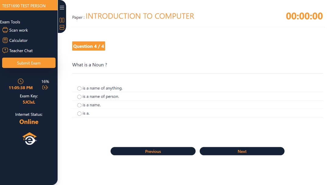 Examination Management screenshot