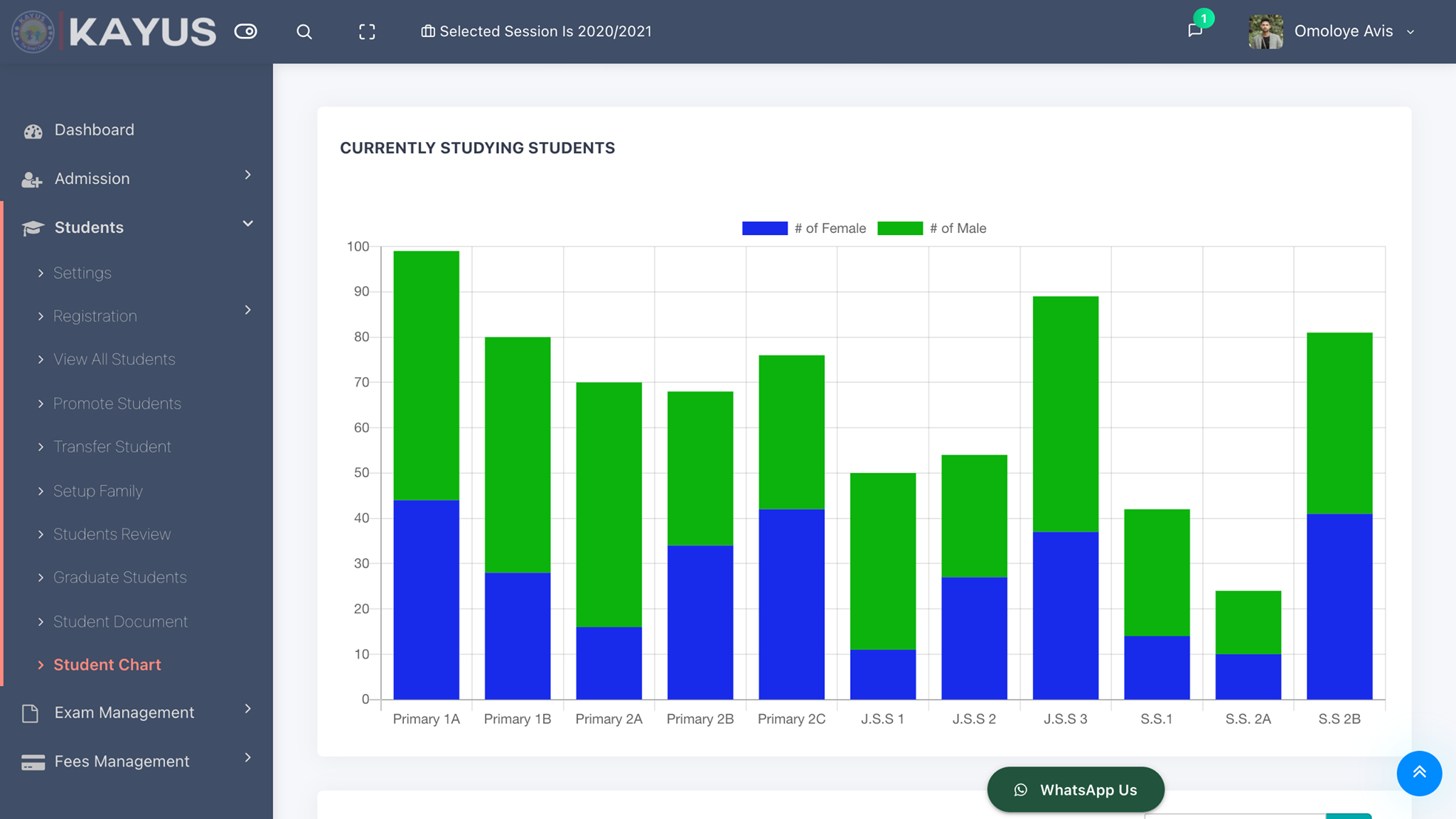 Student Management System screenshot